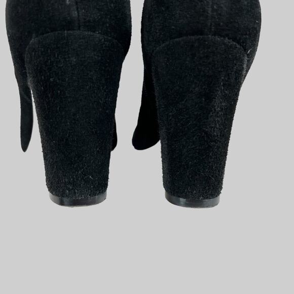 SAK’S Fifth Avenue Nina Suede Booties 3" Heel in Black Size 7 - Picture 13 of 16